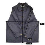 JOURNAL STANDARD L'essage デニムカバーオール 定価29700円 ジャケット 25AW ネイビー レディース ジャーナルスタンダードレサージュ【中古】5-1022M♪