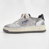 AUTRY スーパーヴィンテージ ダメージ加工 サイズ37 スニーカー シルバー レディース オートリー【中古】5-1022G♪