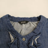 JOURNAL STANDARD L'essage 《SP》フリルデニムシャツ 定価26400円 ブラウス 25AW ブルー レディース ジャーナルスタンダードレサージュ【中古】5-1022M♪