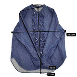 JOURNAL STANDARD L'essage 《SP》フリルデニムシャツ 定価26400円 ブラウス 25AW ブルー レディース ジャーナルスタンダードレサージュ【中古】5-1022M♪