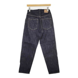 HATSKI ルーズテーパードデニム 15,6oz セルビッジデニム 定価22000円 サイズW0 デニムパンツ ネイビー レディース ハツキ【中古】6-0202G∞