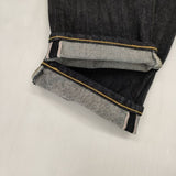 HATSKI ルーズテーパードデニム 15,6oz セルビッジデニム 定価22000円 サイズW0 デニムパンツ ネイビー レディース ハツキ【中古】6-0202G∞