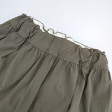 FIR MUM ストレッチナイロンワイドサルエルパンツ FR173PF サイズXS 製品洗い サルエルパンツ カーキ レディース フィルマム【中古】6-0326M∞