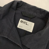 MHL. 595-9110503 コットン コート ネイビー レディース エムエイチエル【中古】6-0124M∞
