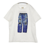 KAPITAL KOUNTRY デニムフロックＴシャツ サイズ4 KOR708SC04 半袖Ｔシャツ カットソー ホワイト メンズ キャピタルカントリー【中古】6-0512S♪