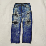 KAPITAL KOUNTRY デニムフロックＴシャツ サイズ4 KOR708SC04 半袖Ｔシャツ カットソー ホワイト メンズ キャピタルカントリー【中古】6-0512S♪