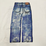 KAPITAL KOUNTRY デニムフロックＴシャツ サイズ4 KOR708SC04 半袖Ｔシャツ カットソー ホワイト メンズ キャピタルカントリー【中古】6-0512S♪