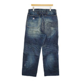 KAPITAL KOUNTRY BORO 刺し子 ダメージ リペア サイズ4/XL デニムパンツ ネイビー メンズ キャピタルカントリー【中古】5-1022G♪
