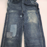 KAPITAL KOUNTRY BORO 刺し子 ダメージ リペア サイズ4/XL デニムパンツ ネイビー メンズ キャピタルカントリー【中古】5-1022G♪