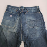 KAPITAL KOUNTRY BORO 刺し子 ダメージ リペア サイズ4/XL デニムパンツ ネイビー メンズ キャピタルカントリー【中古】5-1022G♪