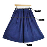 Toile Atelier d'antan 製品染め コットンヘンプ ロングスカート ネイビー レディース トワルアトリエダンタン【中古】6-0124M∞