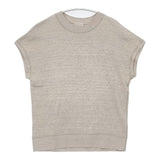 DRESSTERIOR リネンコットン裏毛ハーフスリーブプルオーバー 半袖Ｔシャツ カットソー ベージュ レディース ドレステリア【中古】6-0601S∞