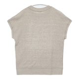 DRESSTERIOR リネンコットン裏毛ハーフスリーブプルオーバー 半袖Ｔシャツ カットソー ベージュ レディース ドレステリア【中古】6-0601S∞