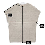 DRESSTERIOR リネンコットン裏毛ハーフスリーブプルオーバー 半袖Ｔシャツ カットソー ベージュ レディース ドレステリア【中古】6-0601S∞