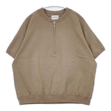 BLUE LAKE MARKET 17/-BD天竺ハーフZIPラグランプルオーバー B491011 半袖Ｔシャツ カットソー ベージュ レディース ブルーレイクマーケット【中古】6-0601S∞