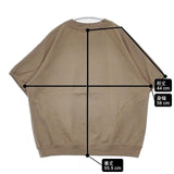 BLUE LAKE MARKET 17/-BD天竺ハーフZIPラグランプルオーバー B491011 半袖Ｔシャツ カットソー ベージュ レディース ブルーレイクマーケット【中古】6-0601S∞