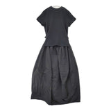 adam et Rope サステナブル Tシャツドロストドッキングワンピース GAE-03230-A ワンピース ブラック レディース アダムエロペ【中古】6-0605S∞