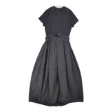 adam et Rope サステナブル Tシャツドロストドッキングワンピース GAE-03230-A ワンピース ブラック レディース アダムエロペ【中古】6-0605S∞