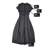 adam et Rope サステナブル Tシャツドロストドッキングワンピース GAE-03230-A ワンピース ブラック レディース アダムエロペ【中古】6-0605S∞