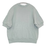 homspun ムラ糸裏毛半袖プルオーバー 定価12100円 2516547 スウェット 25SS ライトブルー レディース ホームスパン【中古】5-1022S♪