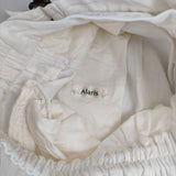 Alaris アラリス ガーデナーワイドパンツ 定価19800円 21-PT-002 日本製 リネン パンツ ホワイト レディース【中古】6-0326M∞