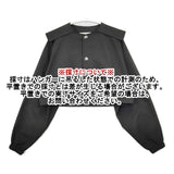 THE RERACS SUPER SHORT P/P COLLARLESS BLOUSE 定価39600円 23SS-REBL-354L セーラーカラー ジャケット ブラック レディース ザリラクス【中古】6-0325M∞