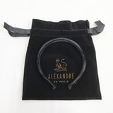 Alexandre De Paris ベルベット カチューシャ ヘアアクセサリー ブラック レディース アレクサンドルドゥパリ【中古】5-1127T◎