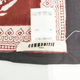 COMMUNITIE MARFA コミュニティマーファ インド製 コットン 大判 ストール レッド レディース【中古】6-0130G◎