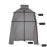 en recre タートルネックリブニット 5098509 セーター ニット グレー レディース アンレクレ【中古】5-1126T∞