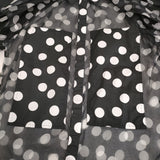 LEE MATHEWS シルク シアードットシャツ 滝沢眞規子愛用 サイズ00 ブラウス シャツ ブラック ホワイト レディース リーマシュー【中古】5-1022S♪