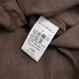 Deuxieme Classe Romanticブラウス スモック 定価28600円 リネン ギャザー シャツ ブラウン レディース ドゥーズィエムクラス【中古】5-1022M♪