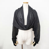 Yohji Yamamoto レースボレロ アームウォーマー サイズ2 ストール ブラック レディース ヨウジヤマモト【中古】5-1128G◎