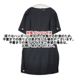 marimekko lilja レーヨンコットン 半袖ドレス ワンピース ブラック レディース マリメッコ【中古】6-0601S∞