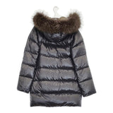 DUVETICA KAPPA フィンラクーンファー サイズ40 FEN エフイーエヌ D.037.00 ダウンジャケット ブラック レディース デュベティカ【中古】5-1127A♪