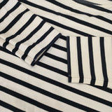 UNTITLED ストレッチ素材 サイズ4 長袖Ｔシャツ カットソー ロンＴ オフホワイト ネイビー レディース アンタイトル【中古】6-0124M∞