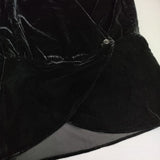 anuke Gather Velour Blouse 定価13200円 64240402 ベロア ブラウス シャツ ブラック レディース アンヌーク【中古】5-1126T∞