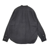THE LIBRARY 175-4150005 日本製 サイズS リネン バンドカラー 長袖シャツ 24SS ブラック レディース ザ ライブラリー【中古】6-0322M∞