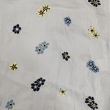 RhodolirioN フローラル 花柄 刺繍 ノースリーブ ブラウス シャツ ライトブルー レディース ロドリリオン【中古】6-0601S∞