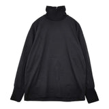 YLEVE ソフトオーガニックコットンタートル 長袖Ｔシャツ カットソー ロンＴ ブラック レディース イレーヴ【中古】5-1126M∞