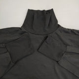 YLEVE ソフトオーガニックコットンタートル 長袖Ｔシャツ カットソー ロンＴ ブラック レディース イレーヴ【中古】5-1126M∞