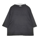 handvaerk ペルー製 コットン PE007 七分袖 Ｔシャツ カットソー ブラック レディース ハンドバーク【中古】6-0322M∞