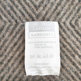 LAPUAN KANKURIT ポケットショール ブランケット マフラー ウール ストール ブラウン チャコールグレー レディース ラプアン カンクリ【中古】5-1120T◎