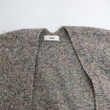 IENA ホールガーメントコクーンVネックプルオーバーニット 定価13200円 ウール セーター ニット グレー ミックス レディース イエナ【中古】5-1126T∞