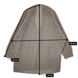 IENA ホールガーメントコクーンVネックプルオーバーニット 定価13200円 ウール セーター ニット グレー ミックス レディース イエナ【中古】5-1126T∞