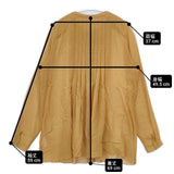 DRESSTERIOR コットンシルク 比翼ボタン シアー ブラウス シャツ ブラウン系 レディース ドレステリア【中古】6-0322M∞