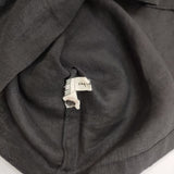 cinq symphonie ドット刺繍 七分袖 ブラウス シャツ ブラック レディース サンクサンフォニー【中古】6-0322M∞