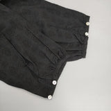 NATURAL LAUNDRY 7192T-001 リネン 総柄 プルオーバー ブラウス シャツ チャコールグレー レディース ナチュラルランドリー【中古】6-0322M∞