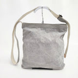 LILY リリー REAL MIND 日本製 炭染帆布 キャンバス ショルダーバッグ グレー レディース【中古】6-0104G∞