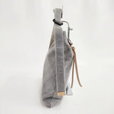 LILY リリー REAL MIND 日本製 炭染帆布 キャンバス ショルダーバッグ グレー レディース【中古】6-0104G∞