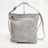 LILY リリー REAL MIND 日本製 炭染帆布 キャンバス ショルダーバッグ グレー レディース【中古】6-0104G∞